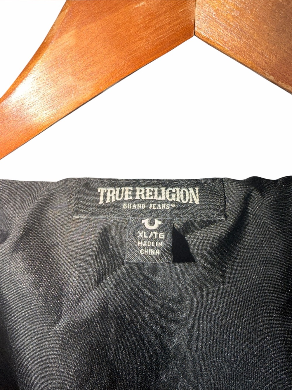True Religion Black Jacket with White Logo Label - Picture 2 of 4